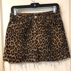 Zara Leopard Print Mini Skirt